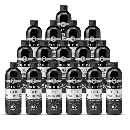Tonic Man Organic Herbal Wellness Tonic, Raw Apple Cider Vinegar, Non-GMO, 16oz Bottle (Pack of 16)