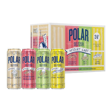 Polar Dessert Cart Variety Pack - Strawberry Rhubarb, Key Lime Pie, Lemon Cookie, Vanilla Cupcake Cans, 24 pk./12 fl. oz.