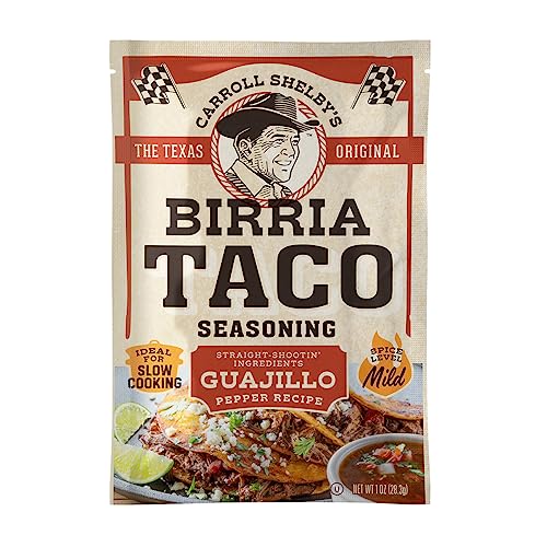 Carroll Shelby s Original Texas Brand Authentic Birria Taco Seasoning - Savory and Spicy Flavors for Tacos and Meats (Pack of 1