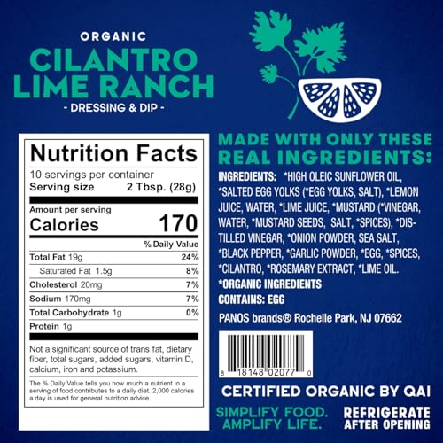 Tessemae'S All Natural Salad Dressing - Fresh Flavors For Every Plate (6 Pack, Cilantro Lime Ranch)