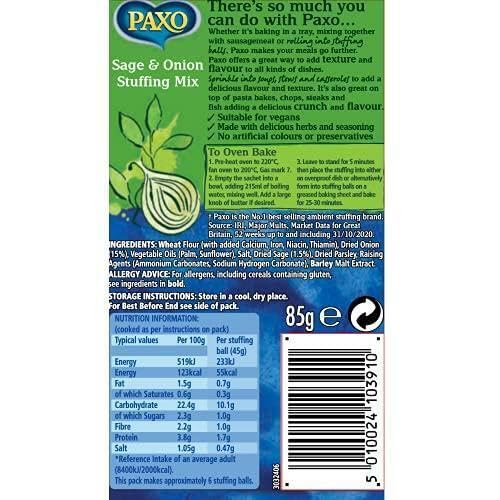 Paxo Sage And Onion Stuffing Mix - 85G - Pack Of 4 (85G X 4)