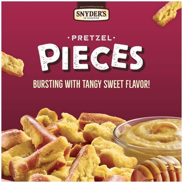 Snyders Of Hanover Honey Mustard & Onion Pretzel Pieces, 3.25oz Bag (Pack Of 9)