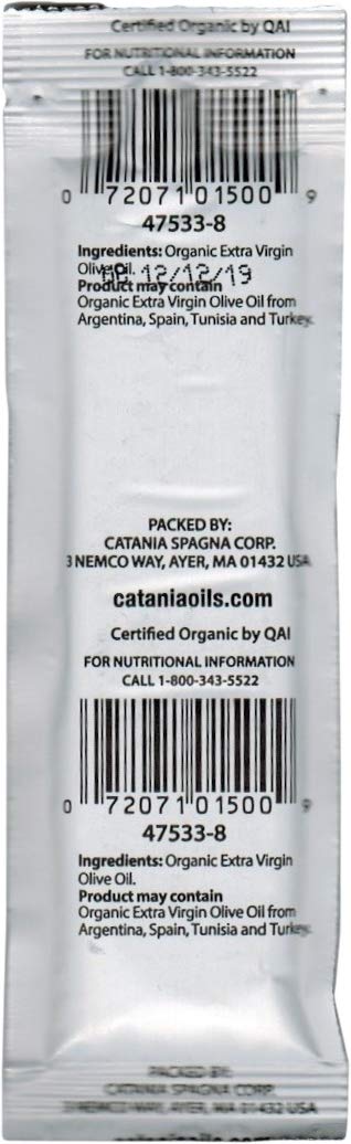 Marconi Organic Extra Virgin Olive Oil, 0.38 Fl Oz, Pack of 100, Model 651912