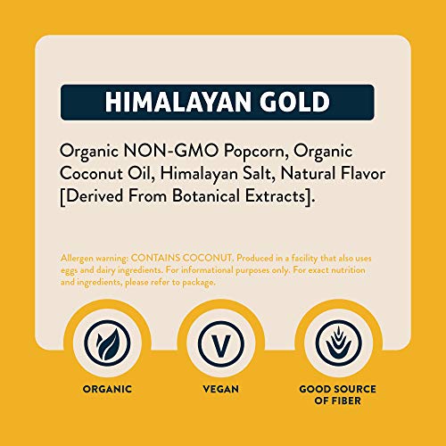 Lesserevil Organic Popcorn, Himalayan Gold, .88 Ounce, 18 Count