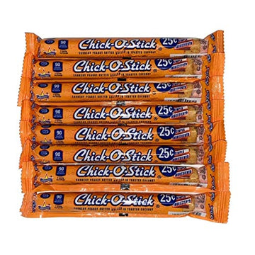 Chick O Stick Candy Bars | 8 Pack | Crunchy Peanut Butter Rolled In Toast Coconut | Peanut Butter Candy | .7 Oz Bars | Pack Of 8