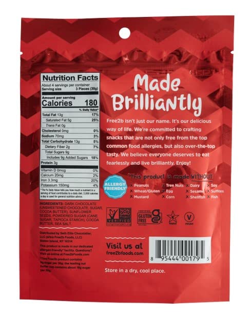 Free 2B Dark Chocolate Sun Cups Minis Gluten-Free Dairy-Free Nut-Free And Soy-Free - 4.2 Oz (Pack Of 1)