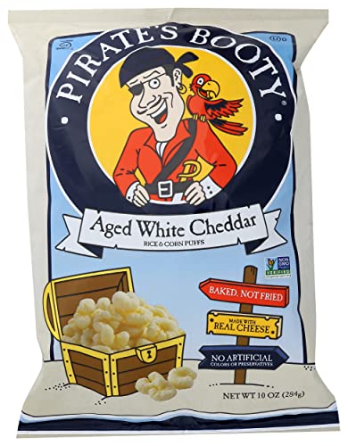 Pirate   S Booty Snack Puffs, Aged White Cheddar, 10 Oz.
