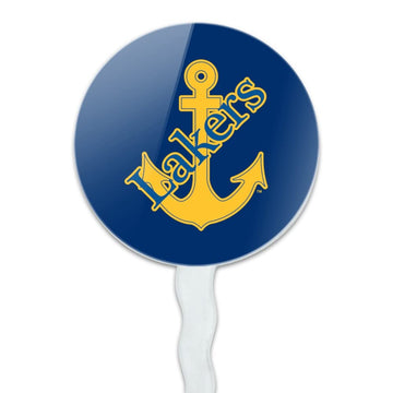 Lake Superior State University Primary Cupcake Picks Toppers Decoration Set Of 6