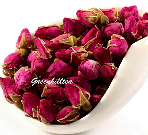 Greenhilltea Premium Dried Rose Buds Herbal Tea, Fragrant and Natural, 3 Ounce (Pack of 1)