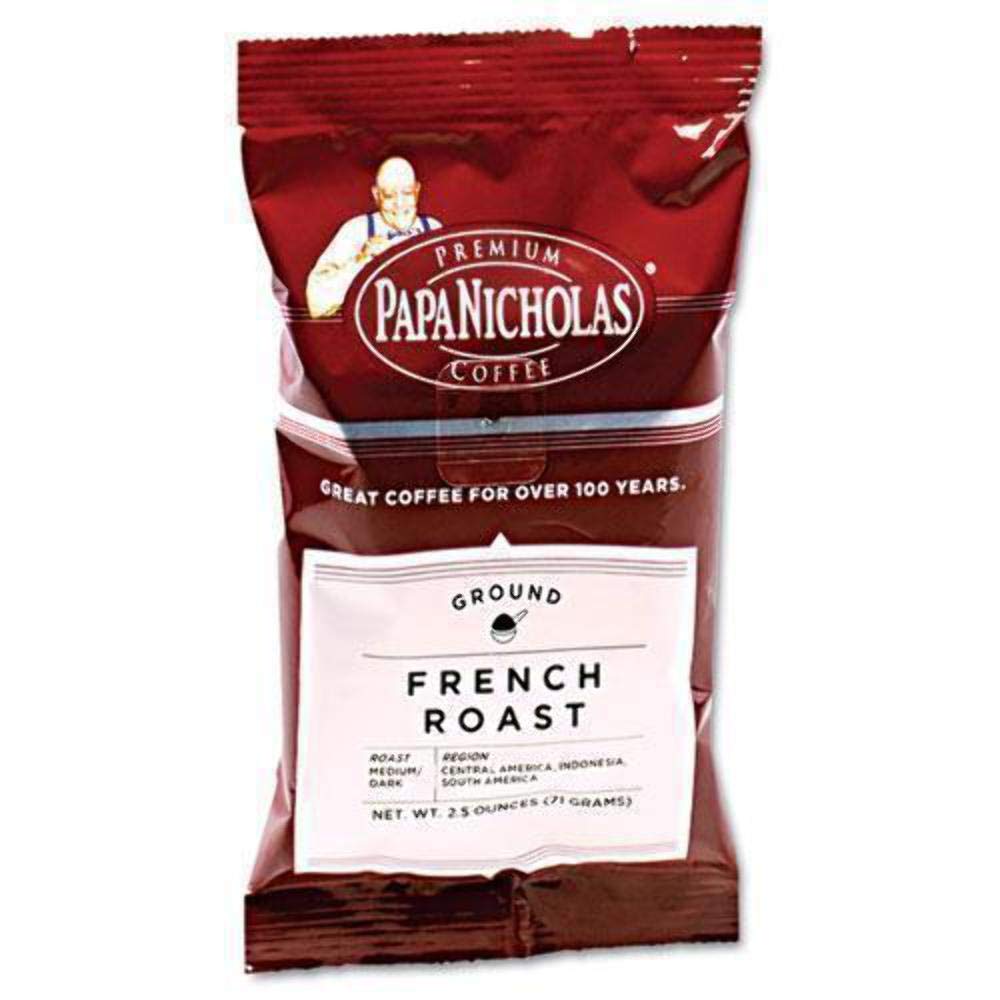 Papanicholas Coffee French Roast Ground Coffee, 2.5 Ounces, Model PCO25183