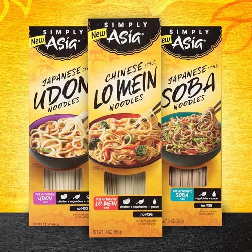 Simply Asia Lo Mein Noodles, Chinese Style, No MSG, For Cold Noodle Soups, Vegetable Lo Mei, Chicken Lo Mein & Stir-Fries, 14 oz