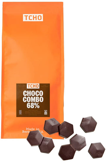 TCHO Choco Combo 68% Dark Chocolate Baking Couvertures (6.6lb Bag) | Organic & Fair Trade Certified | Non GMO, Non-Dairy, Vegan,