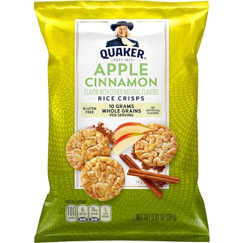 Quaker Rice Crisps, Gluten Free, Apple Cinnamon, 0.91 Oz, 30 Count