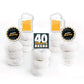 Big Dot Of Happiness Cheers And Beers To 40 Years - Dessert Cupcake Toppers - 40Th Birthday Party Clear Treat Picks - Set Of 24