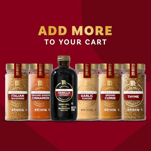 McCormick Gourmet Collection Vanilla Extract  Pure  Our Best Herbs & Spices  Crafted in Small Batches with 100% Madagascar Vanilla Beans  Elevates Cookies  Pancakes  Waffles  Coffee  Sauces  Glazes  and More  4 fl oz