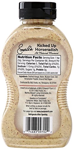 Emeril s Mustard, Kicked Up, Horseradish, 12 Fl Oz