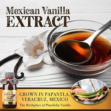 Villa Vainilla Pure Extract Special Pack- Premium Concentrated Vanilla, Real, Natural, Gourmet Flavor From Mexico (8.4 Fl Oz Van