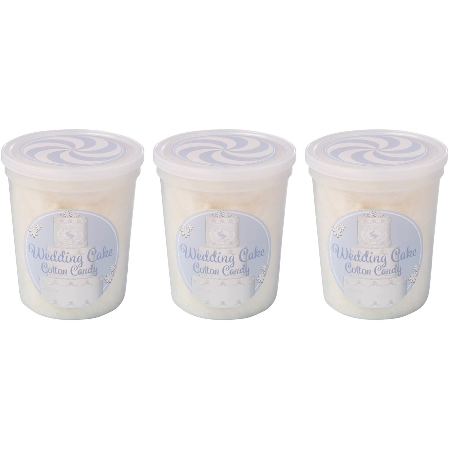 Wedding Cake Gourmet Flavored Cotton Candy (3 Pack) - Unique Idea for Holidays, Birthdays, Gag Gifts, Party Favors