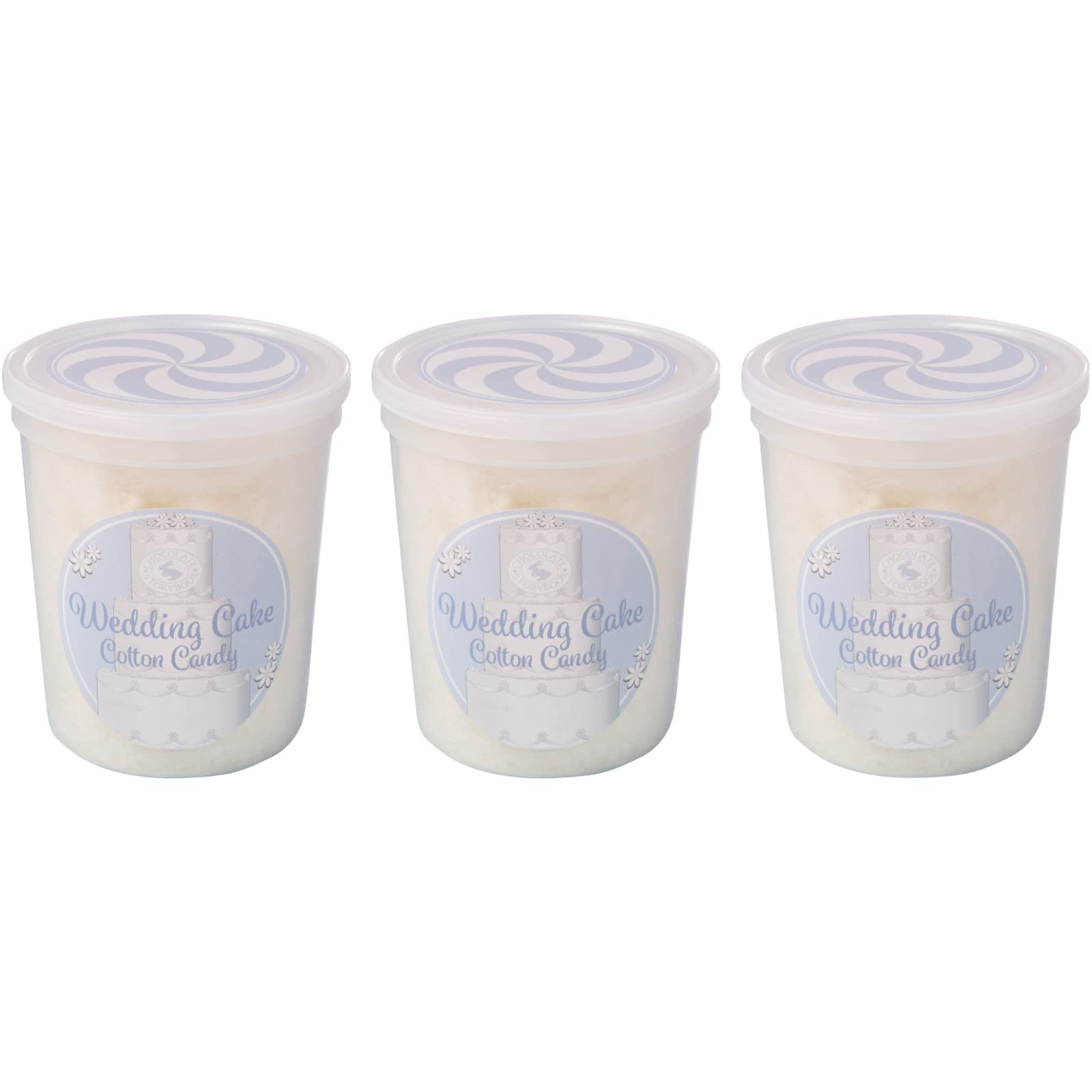 Wedding Cake Gourmet Flavored Cotton Candy (3 Pack) - Unique Idea for Holidays, Birthdays, Gag Gifts, Party Favors