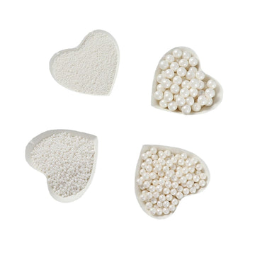 Ephvodi Sprinkles For Cake Decorating, White Pearl Sugar Sprinkles For Cupcake Toppers Wedding Party Halloween Christmas Supplie