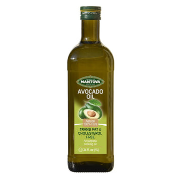 Mantova Avocado Oil 34oz, 100% Pure Avocado Oil, Trans Fat Free, Cholesterol Free, All Purpose Cooking Oil, Keto Friendly (34 ou