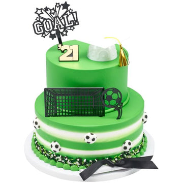 24 Pc - Sport Theme Edible Sugar Cake Cupcake Cookie Toppers Decorations (Soccer)