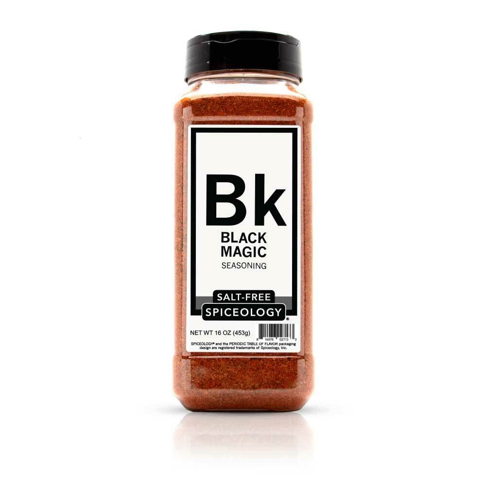Spiceology - Black Magic - Cajun Blackening Spice Blend - Salt-Free - Spicy Creole Dry Rub and Seasoning - Use On: Beef, Chicken