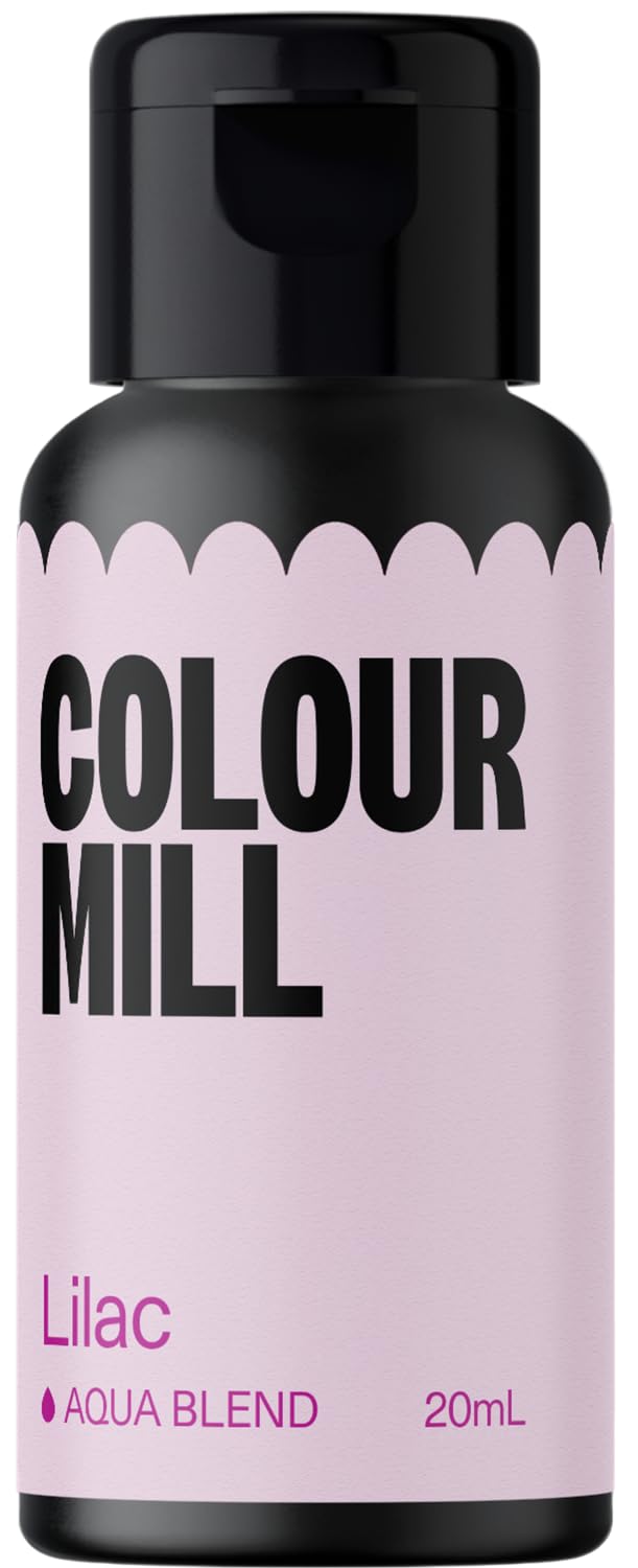 Colour Mill Aqua Blend Food Coloring, 20ml, Water-Based, Lilac, Model CMA20LIL