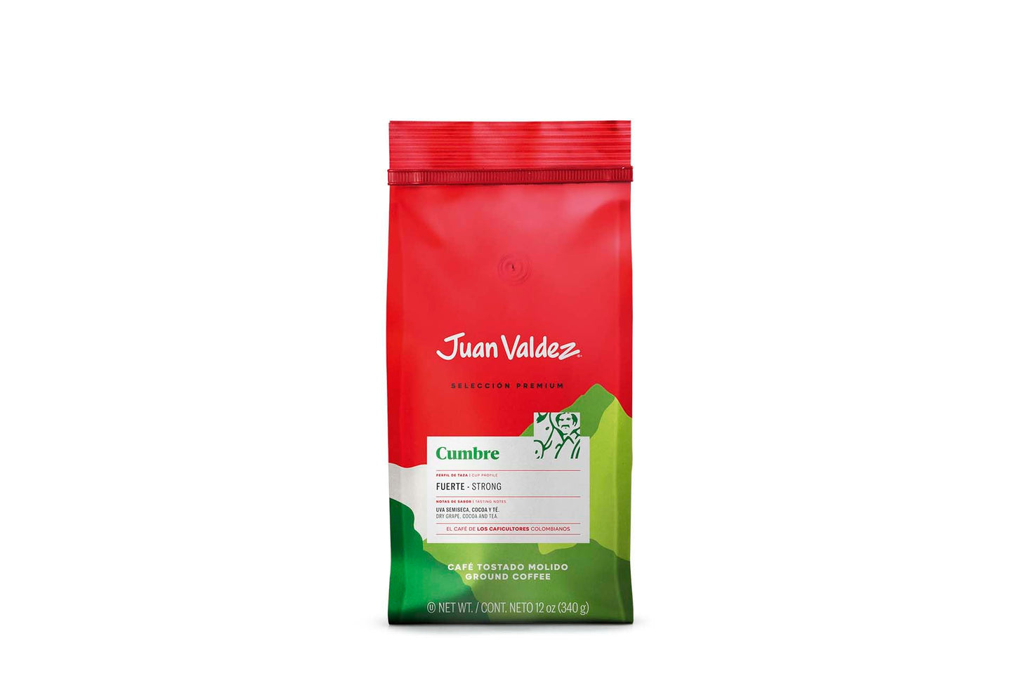 Juan Valdez Cumbre Ground Coffee, Dark Roast 12 Oz - Premium Colombian Coffee - Expert Blend Of Colombian Coffees With Intense Flavors And Dry Fruits Notes