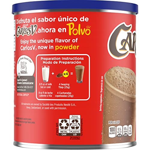 Nestle Carlos V Chocolate Drink Mix, 14.1-Ounce Containers (Pack Of 12)