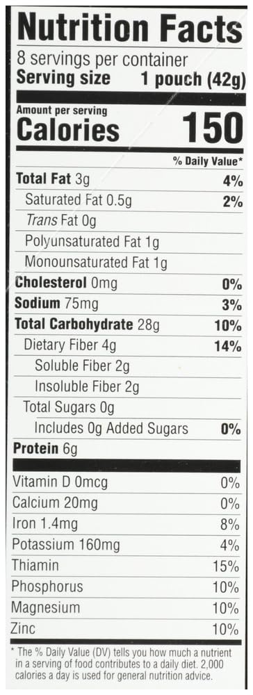 Better Oats Raw Pure & Simple Organic Bare, Instant Multigrain Hot Cereal With Flax, 8 Pouches (Pack Of 2)