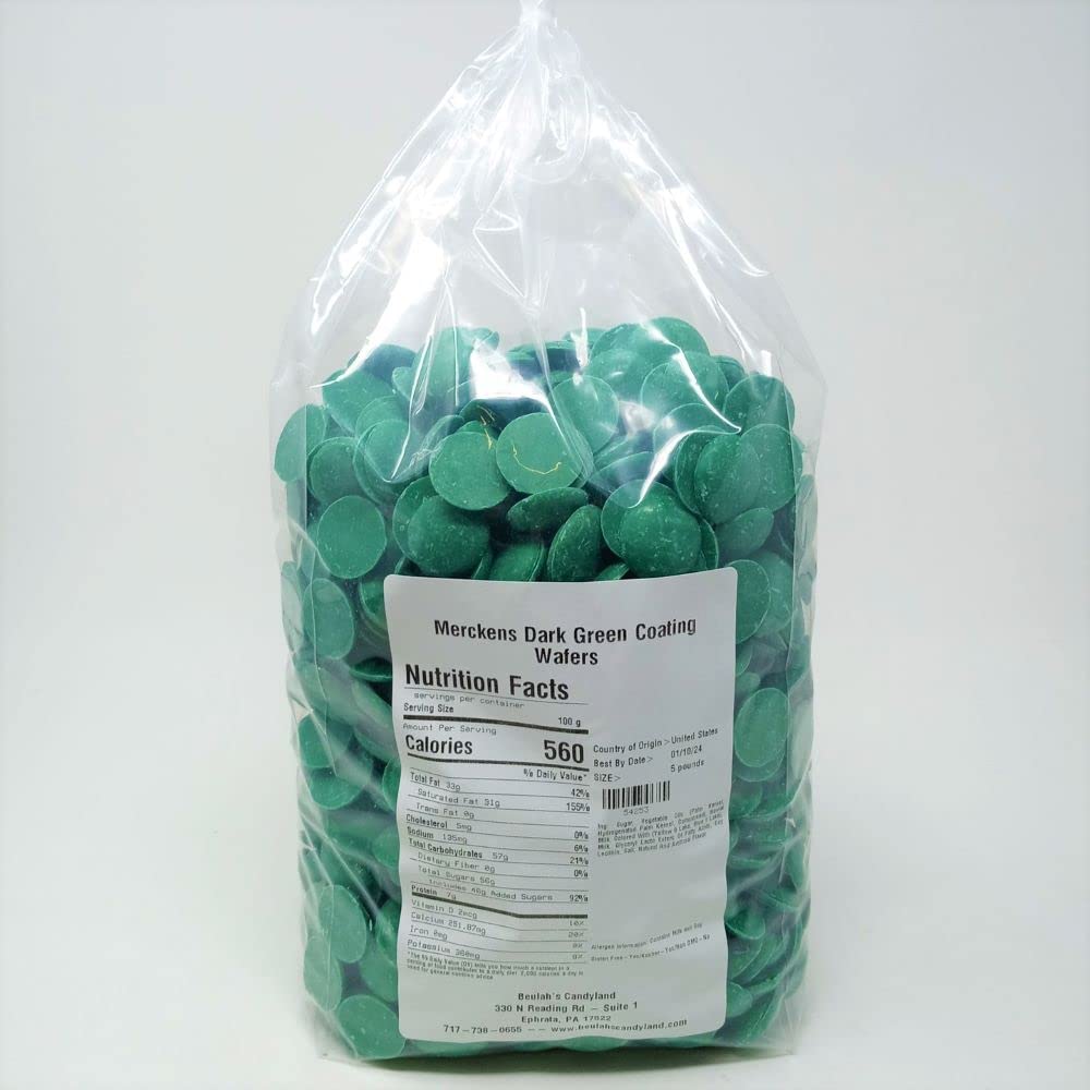 Merckens Coating Wafers Melting Wafers Dark Green 5 pounds