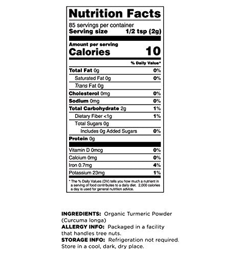 Terrasoul Superfoods Organic Turmeric Powder, 16 Oz : Curcumin - Lab Tested For Purity - Premium Quality - Great For Inflammation