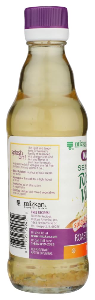Nakano Seasoned Rice Vinegar W/Garlic 12 Oz (Pack Of 6)