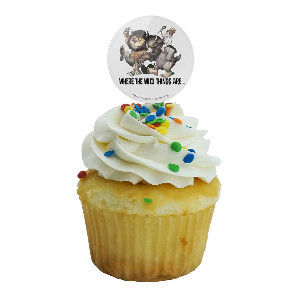 GRAPHICS & MORE Cupcake Picks Set of 6, Acrylic, Multi Color, Where the Wild Things Are Theme