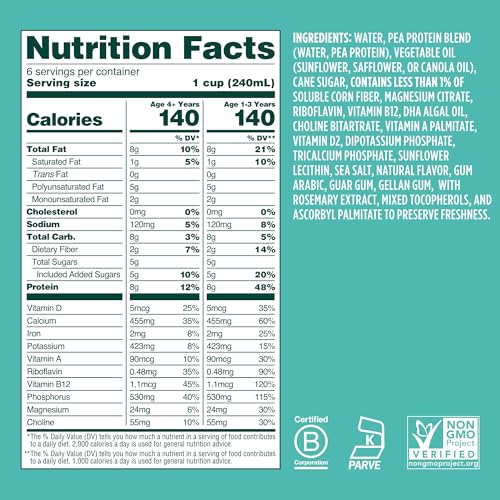 Ripple Kids Non-Dairy Milk, Vegan, Original, 48 Fl Oz