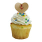 GRAPHICS & MORE Cupcake Picks Set of 6 - Acrylic Heart Toppers - Otterbein University Color - Model CUPT.HRT.ACR.6PK.CLCOTT500B