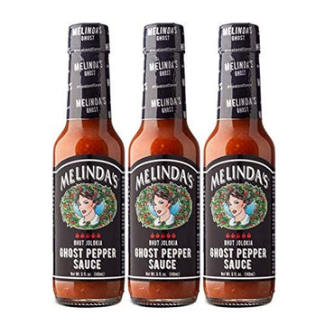Melindas Ghost Pepper Hot Sauce - Gourmet Extra Spicy - 5oz, 3 Pack - Made with Fresh Ingredients