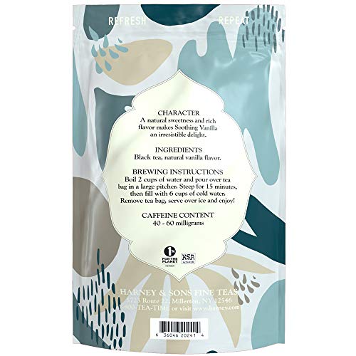 Harney & Sons Soothing Black Iced Tea Pouches - Vanilla, 15 Count, Model 20241