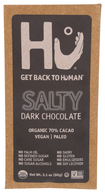 Hu Kitchen Salty Chocolate Bar, 2.1 Oz