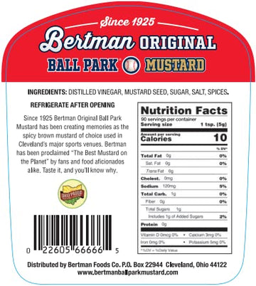 Bertman Original Ball Park Mustard, 16 Oz