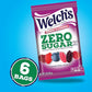 Welchs Zero Sugar Fruity Bites, Berries n Cherries Snack Box, Gluten Free & Sugar Free Snacks, 3oz Snack Packs (Pack of 6)
