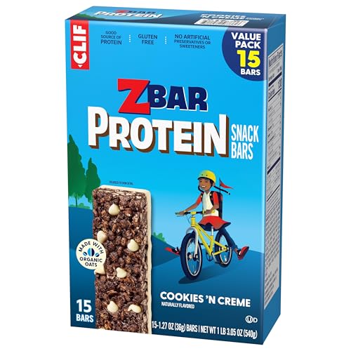 Zbar Protein - Cookies N Creme - Crispy Snack Bars - Made With Organic Oats - Non-Gmo - 5G Protein - Gluten Free Protein Bars (15 Pack)