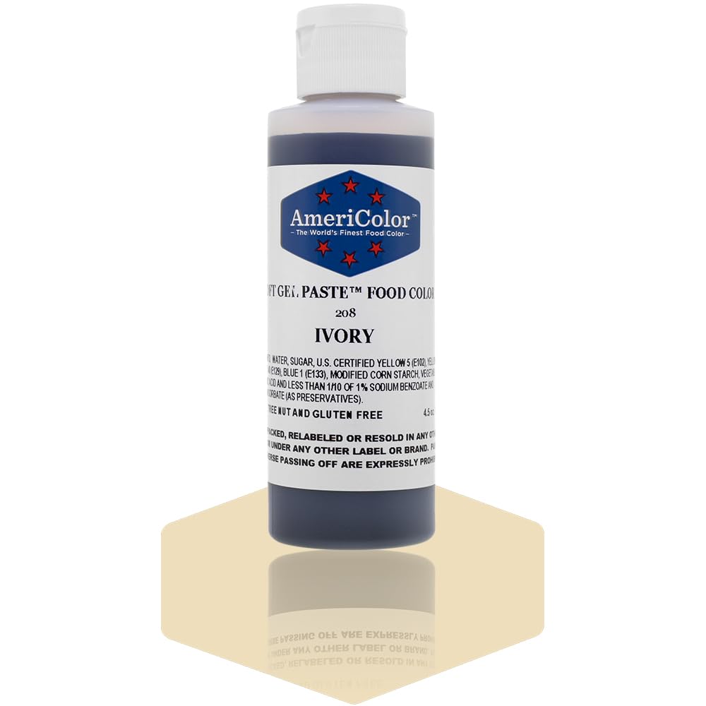 Americolor Soft Gel Paste Food Color, 4.5-Ounce, Ivory, Model AM 208