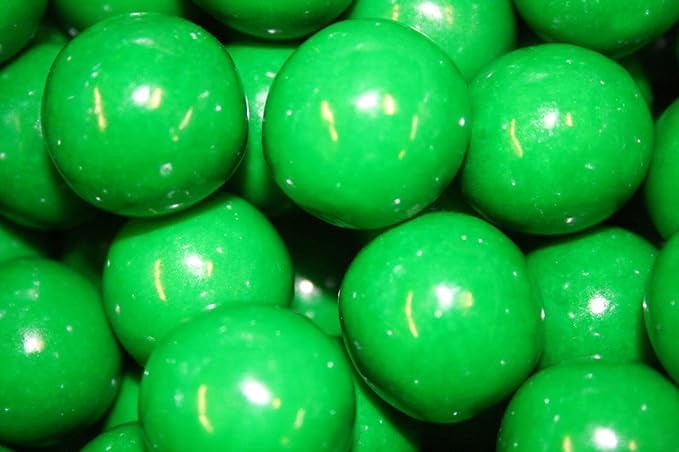 Bayside Candy 1" Large Gumballs - Colored Gumball Collection - Gumball Machine - Green Gumballs 1" Large (1Lb)