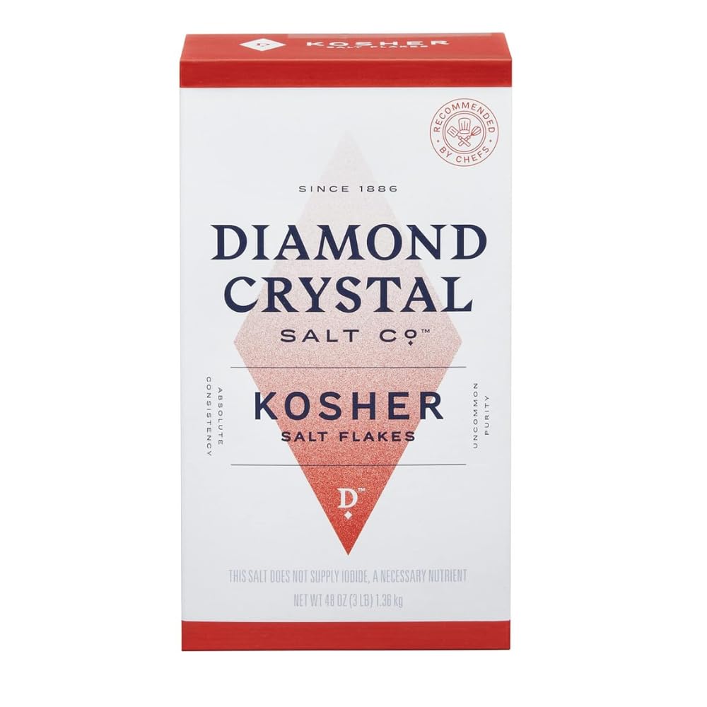 Diamond Crystal Kosher Salt - Full Flavor, No Additives - Pure and Natural Since 1886-3 Pound (New Packaging)