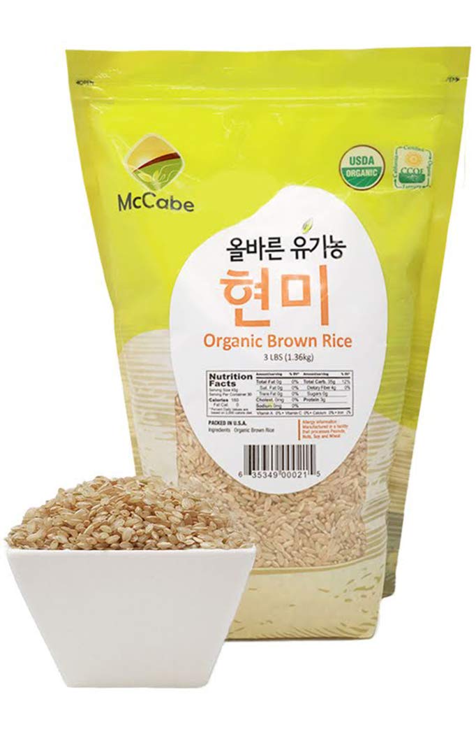 Mccabe Organic Brown Rice - Brown Rice Organic | Rich With Fiber & Minerals | Usda And Ccof Certified | Product Of Usa | 3Lbs
