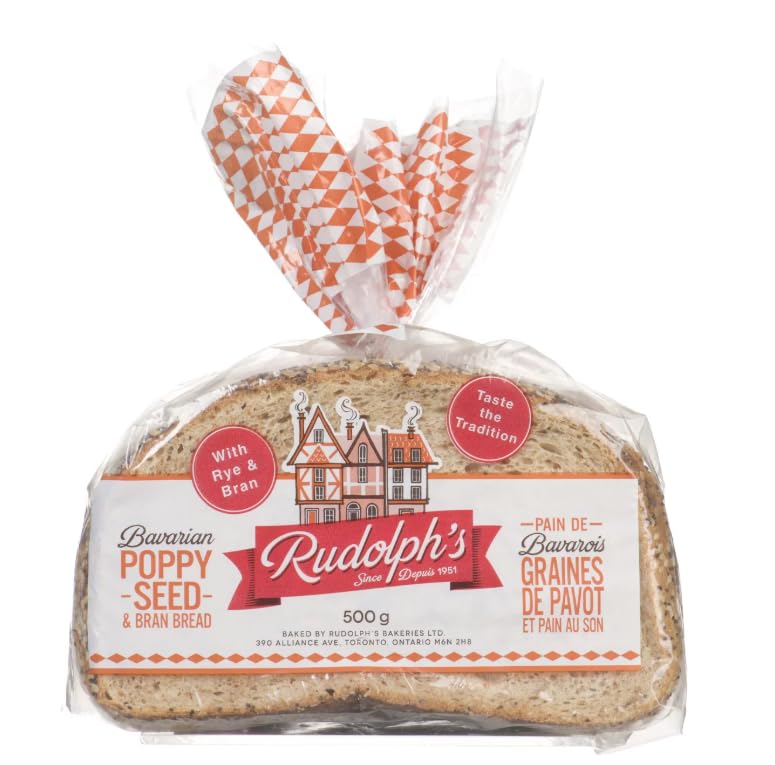Rudolphs Poppyseed Bread - Traditional European-Style Loaf - Family Size - 500g (1.1 lb) - Fresh-Baked Quality