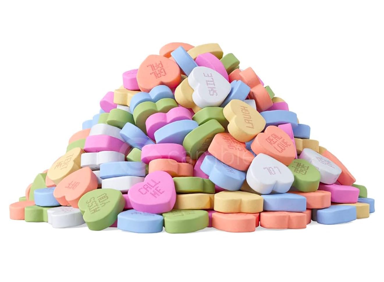 Conversation Hearts Bulk - Large Conversation Candy Hearts - Hard Candy Bulk - 2 Pounds Bulk Candy