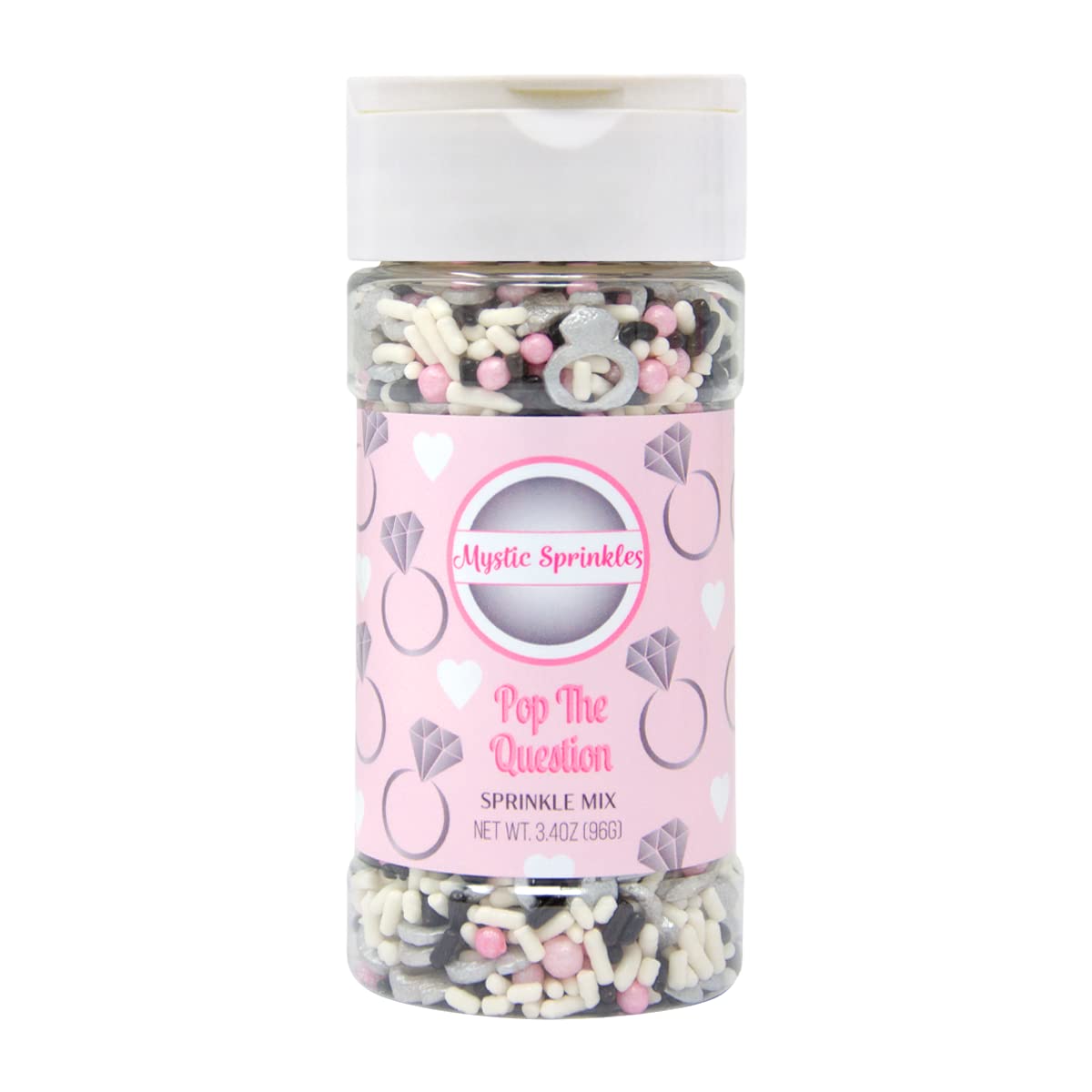 Mystic Sprinkles Wedding/Bridal Sprinkles Mixes (Pop The Question Sprinkle Mix 3.4Oz)